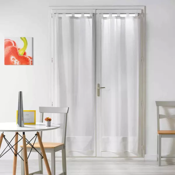 Paire de voilages � passants (70 x 200 cm) Salina Blanc