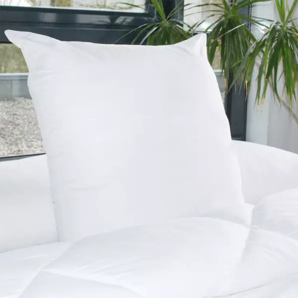 Lot de 2 oreillers carr�s moelleux (60 x 60 cm) Volume Blanc