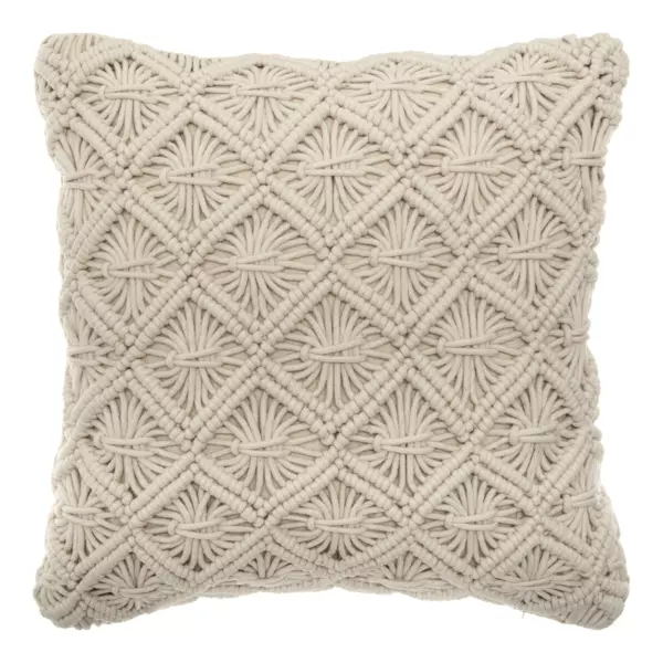 Cuscino quadrato (40 x 40 cm) Macram� Beige