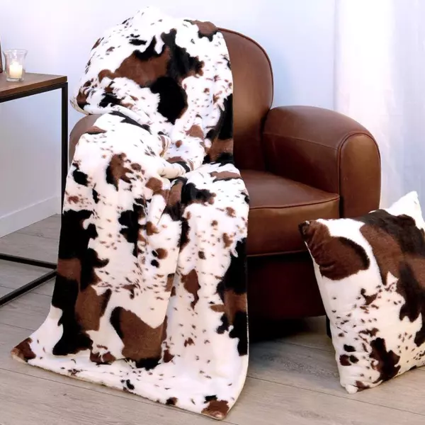 Manta materia polar (160 cm) Vaca Marr�n