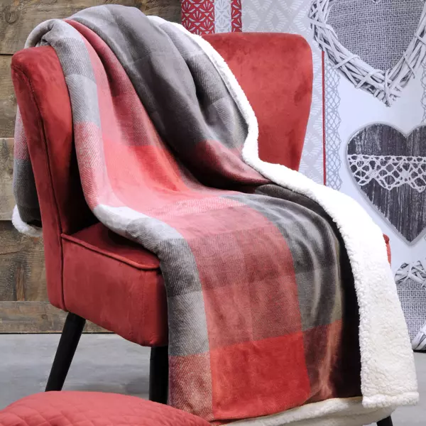 Manta suave (160 cm) Escoc�s Rojo