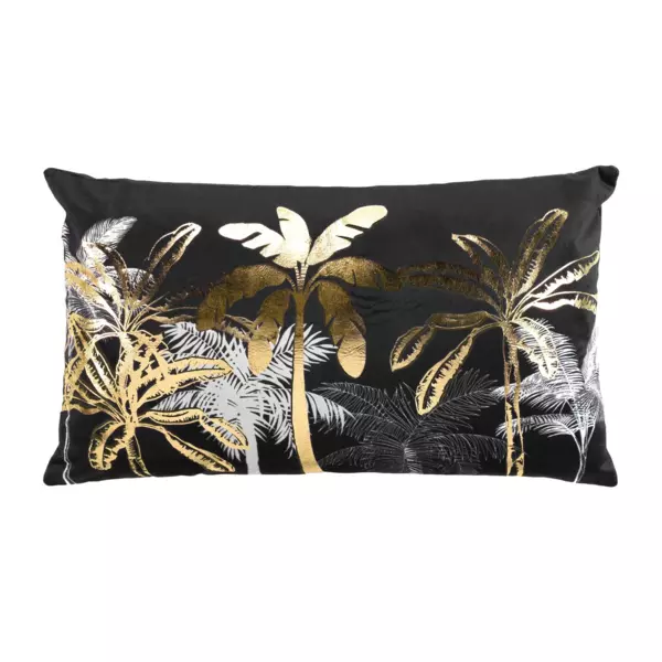 Housse de coussin rectangulaire velours (30 x 50 cm) Feanor Noire