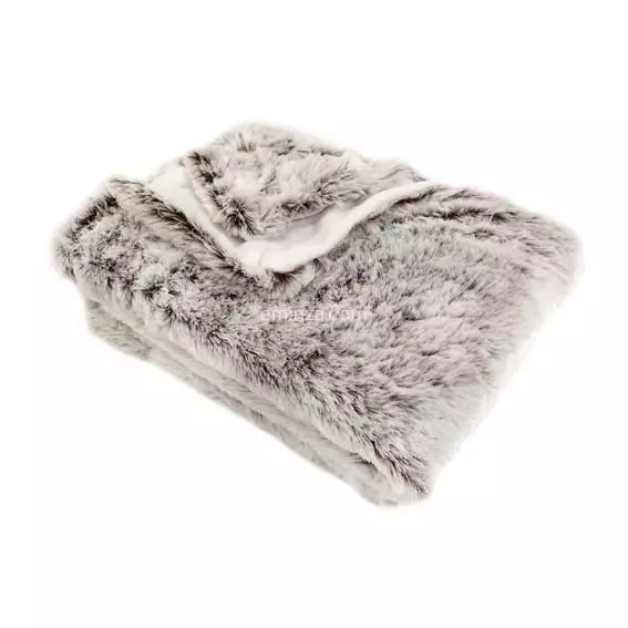Plaid i kunstpels (130 x 150 cm) Bj�rn Taupe