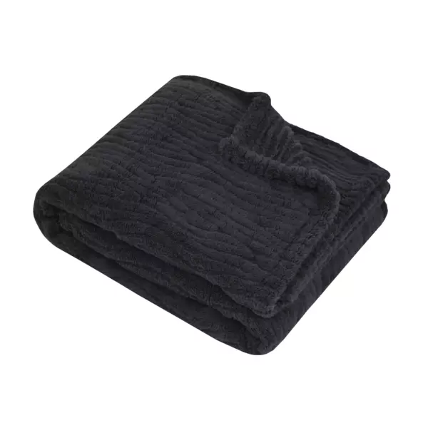 Plaid in pile (160 cm) Columbia Grigio antracite