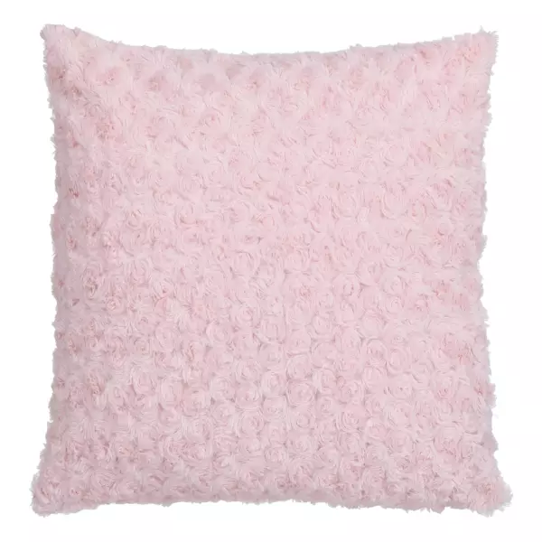 Quadratisches Kissen (45 cm) Bouclée Hellrosa