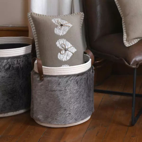 Rechteckiges Kissen (50 cm) Meane Taupe - Wohntextilien - Eminza