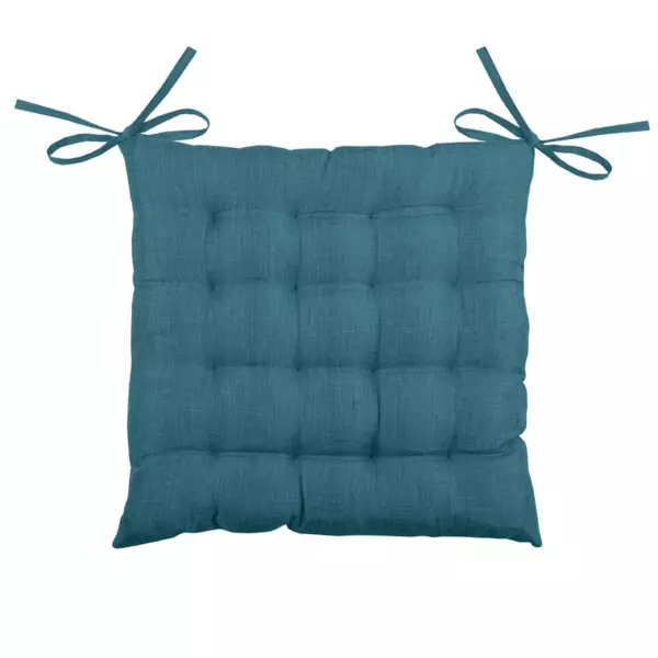 Cuscino quadrato per sedia 16 punti (40 x 40 cm) B�a Blu ottanio