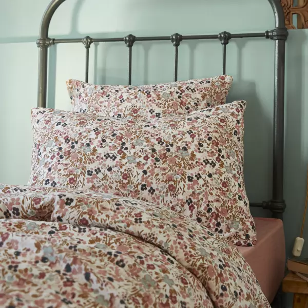 Taie d'oreiller rectangulaire gaze de coton (50 x 70 cm) Constance Beige pampa