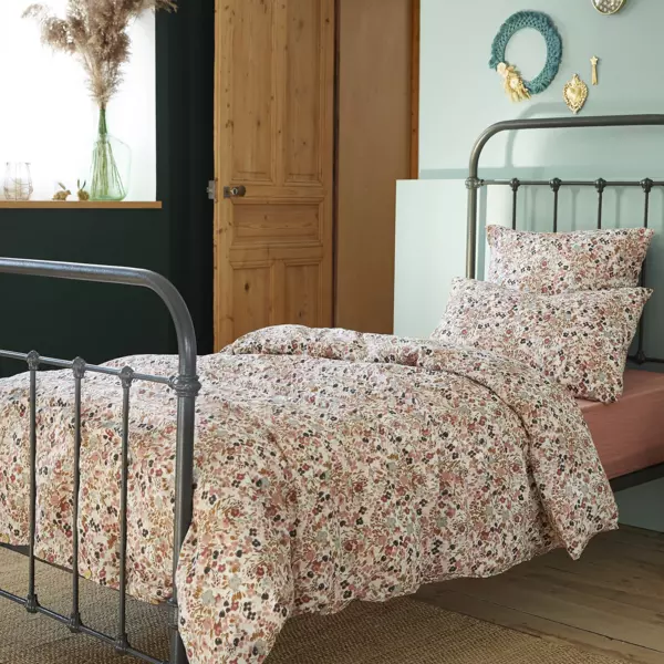 Dekbedovertrek Katoengaas (140 x 200 cm) Constance Beige