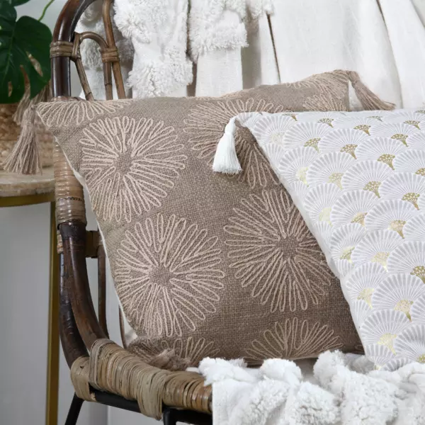 Coussin carr� coton (40 cm) Sultan Marron