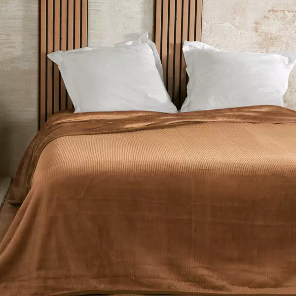 Colcha de terciopelo (240 x 260 cm) Gaufr� Marr�n
