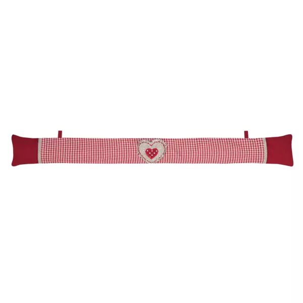 Coussin bas de porte coton (90 x 10 cm) Marianne Rouge