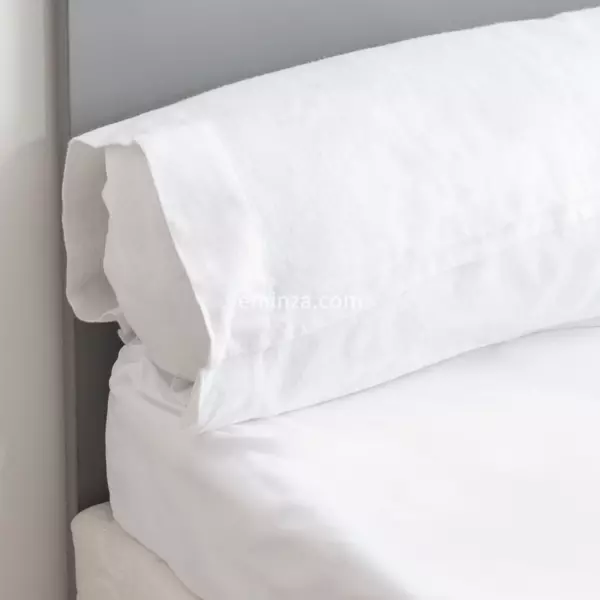 Protector para almohada larga (43 x 180 cm) Elisa Blanco
