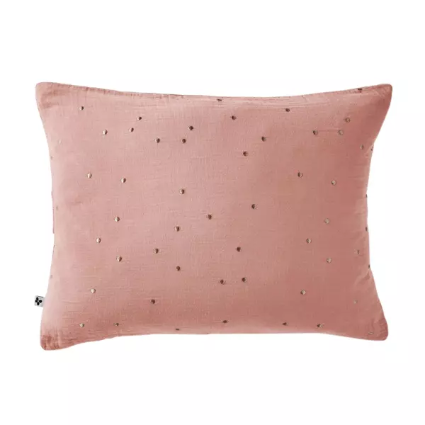 Federa rettangolare garza di cotone (70 cm) Ga�a Chic Rosa pesca