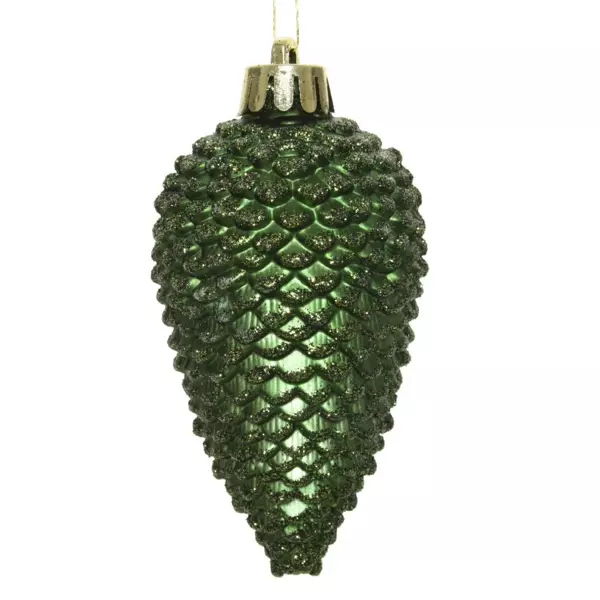 Lot de 6 pommes de pin � suspendre (H8 cm) Alpine Vert sapin