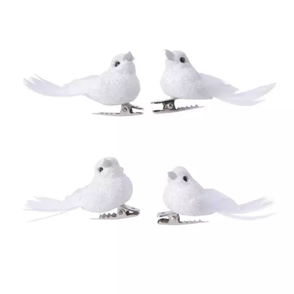 Lote de 4 p�jaros Caribana Blanco