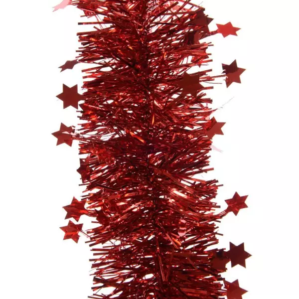 Juleguirlande (D10 cm) med stjerner Alpine R�d