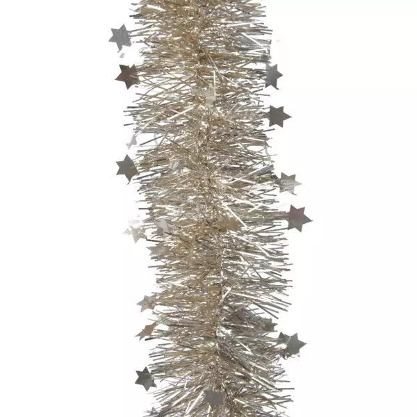 Guirlande de No�l (D9 cm) �toil�e Alpine Perle