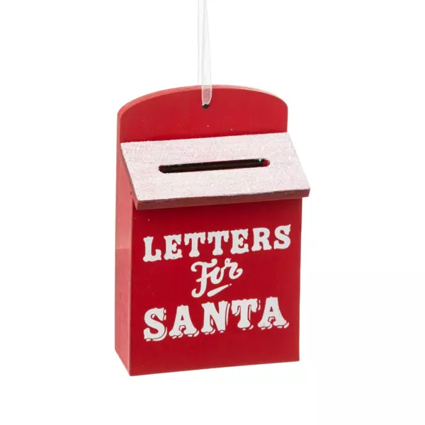 Cassetta postale di Babbo Natale (9 cm) Rosso