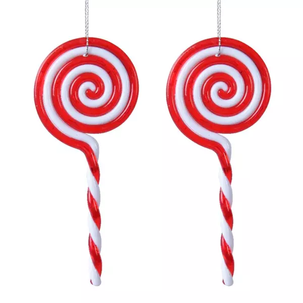 2er Set Bonbons Spiralen Rot