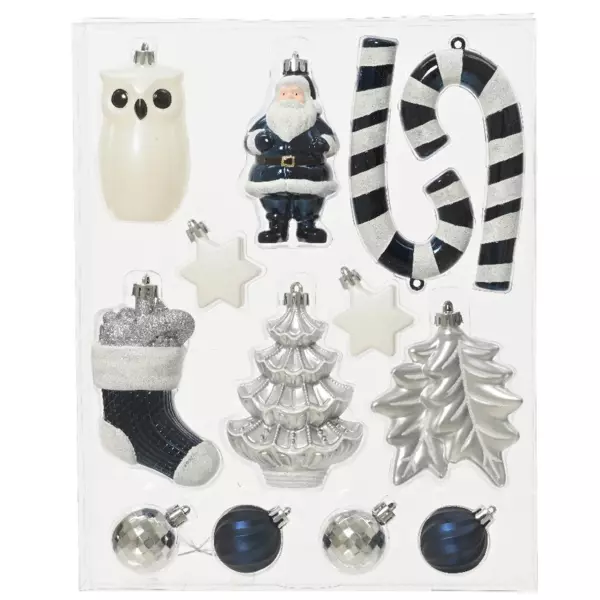 Baumschmuck-Set Mana� Silber