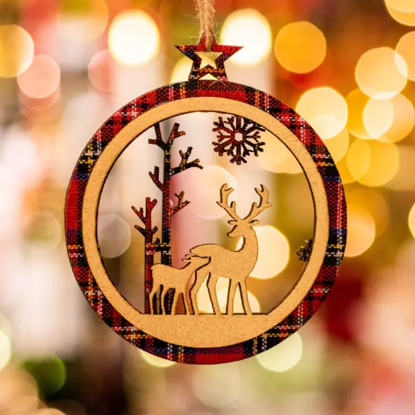 Renne � suspendre (D9 cm) En promenade Rouge