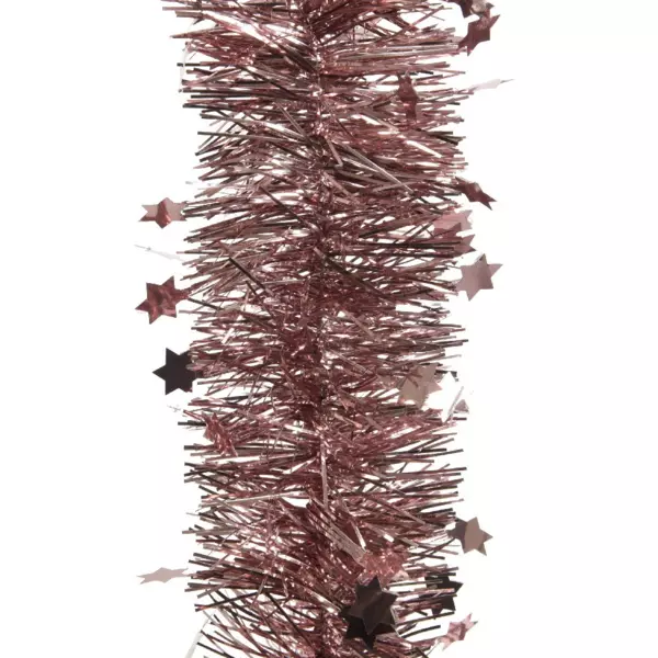 Girlande (D10 cm) mit Sternen Alpine Altrosa