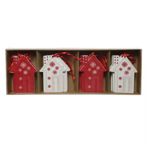Set van 16 huisjes Rocking Rood