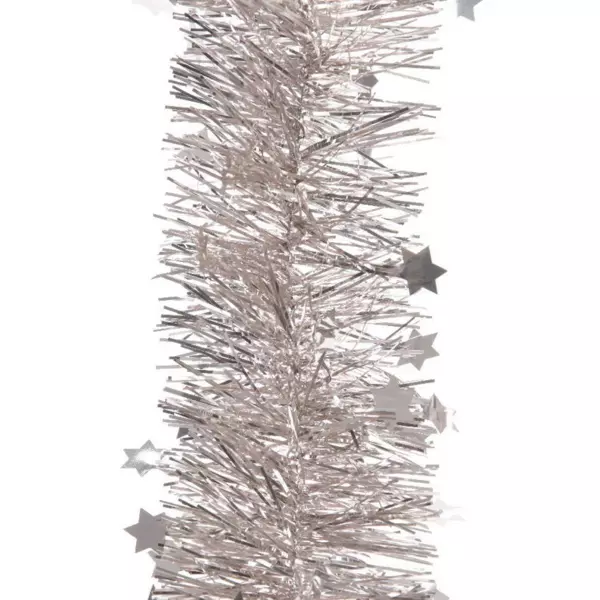 Guirnalda de Navidad (D10 cm) estrellada Alpine Rosa polvo