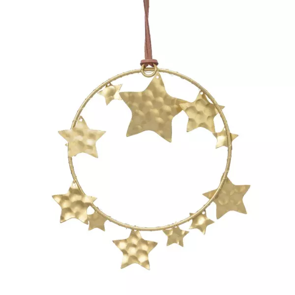Etoile de Noël à suspendre (D12 cm) Cercle Or