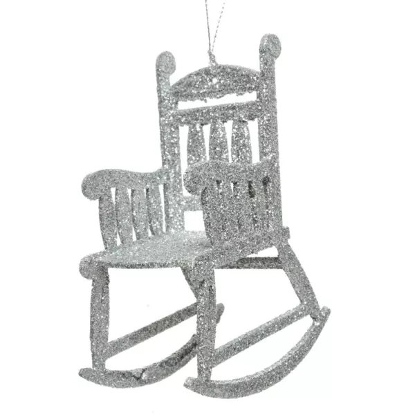 Decorazione da appendere (11 cm) Sedia a dondolo Argento