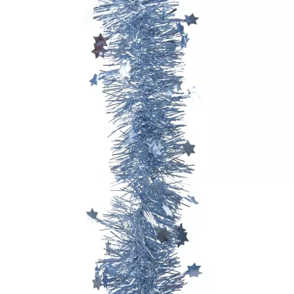 Kerstslinger (D9 cm) met sterren Alpine gletsjerblauw