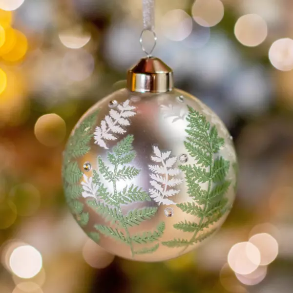 3er set Weihnachtskugeln aus Glas (D80 mm) Lips Silber 