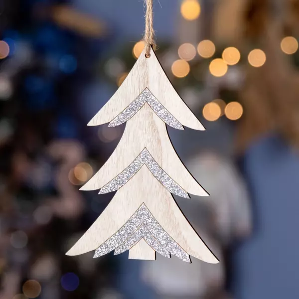 Albero di Natale da appendere (10 cm) Ma� Argento