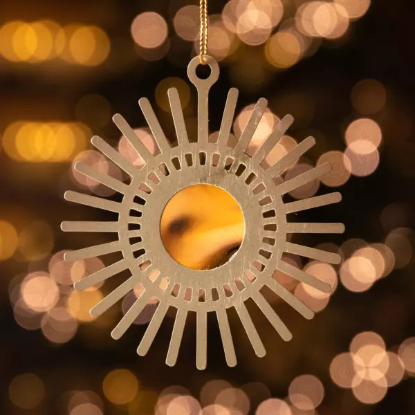 Soleil de Noël en métal (H9 cm) Or