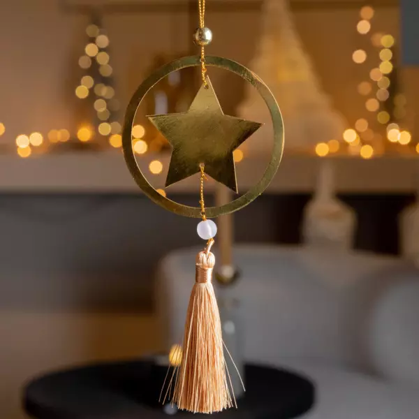 Suspension de Noël (H8 cm) Kaya Camel