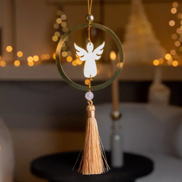 Ange � suspendre (H8 cm) Zaya Camel