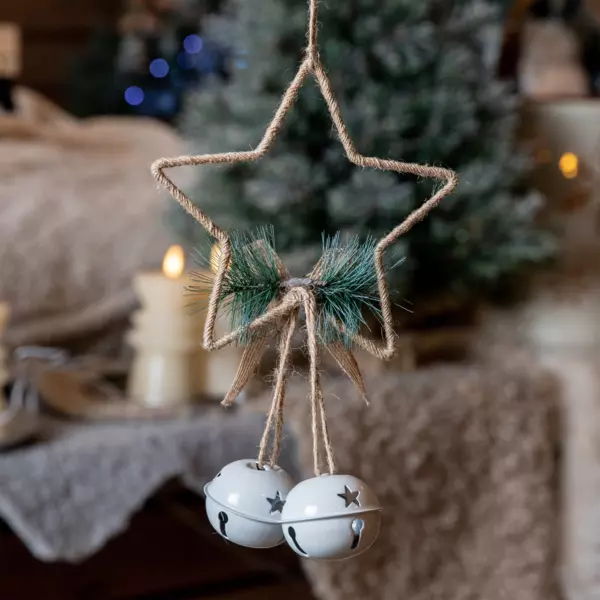 Stella di Natale sonagli Naturale
