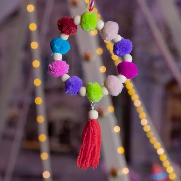 Pompons Anhänger Mehrfarbig