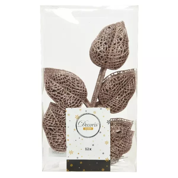 Confezione di 12 foglie Alpine Rosa cipria