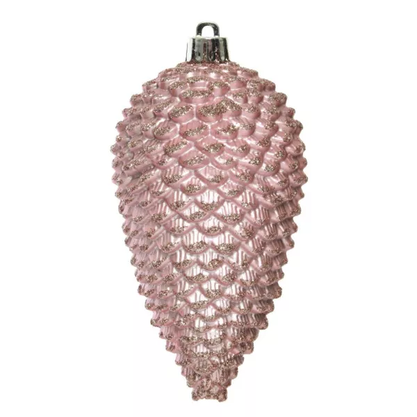 Set di 4 pigne Alpine Rosa cipria