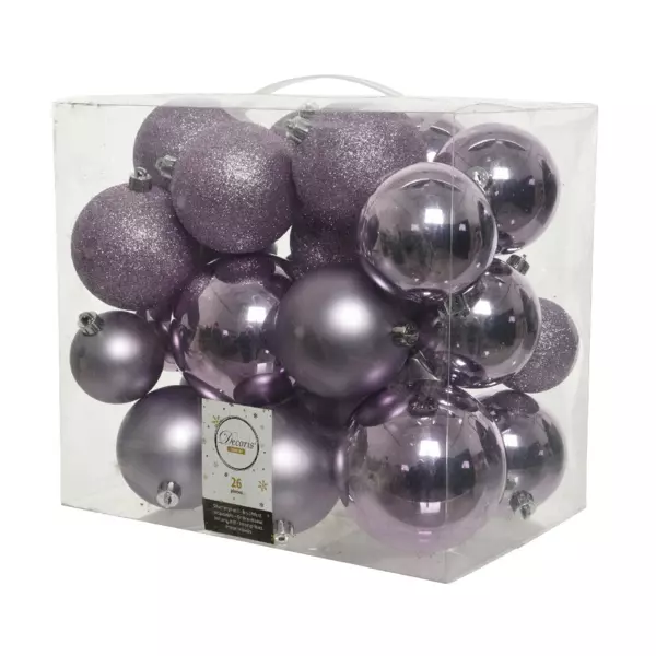 Set di 26  palline di Natale Lara Lilla