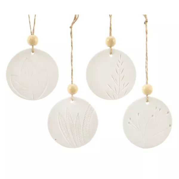 Confezione di 4 foglie Facilia Bianco