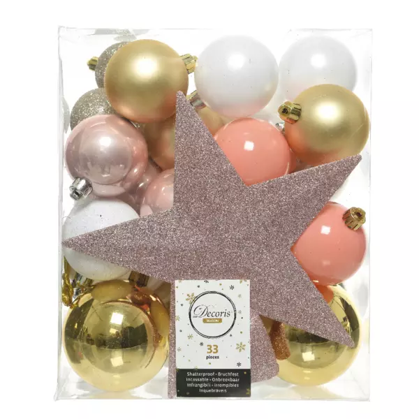 Kit di decorazioni di Natale Novae multi Oro / Bianco / Rosa /  Perla