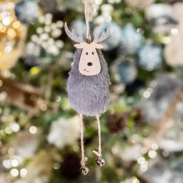 Sospensione Cervo Melo di Natale Marrone scuro