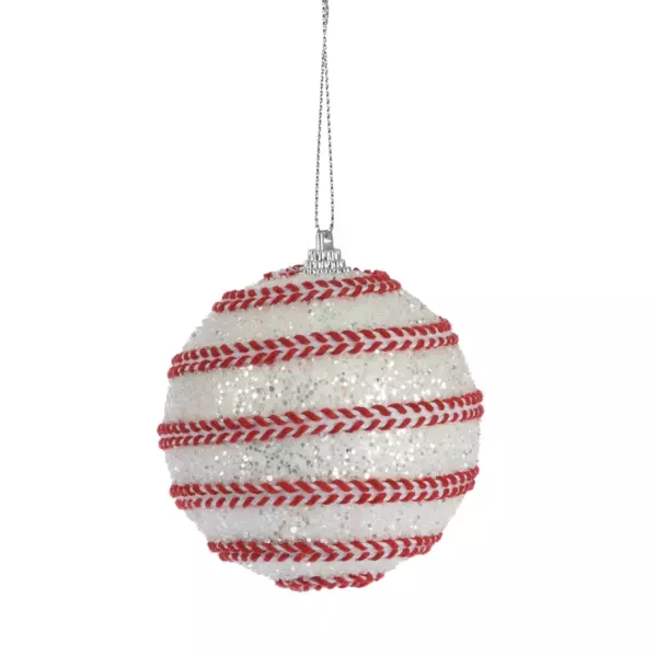 Confezione di 12 palline di Natale (�80 mm) Venusa Rosso