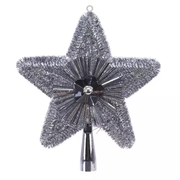 Puntale albero Stella Argento
