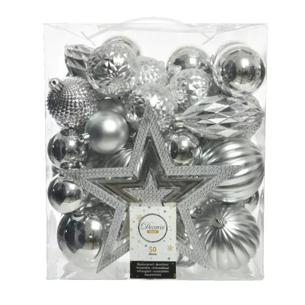 Kit de decoraci�n para �rbol de Navidad M�ly Plata