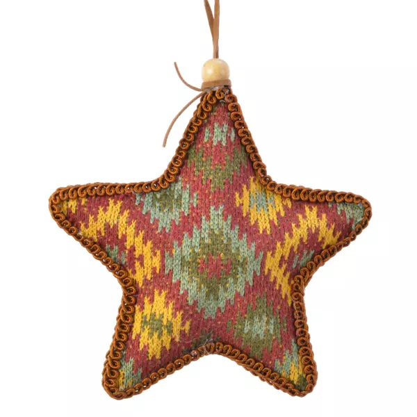 Estrella de Navidad para colgar Bohemio Marr�n