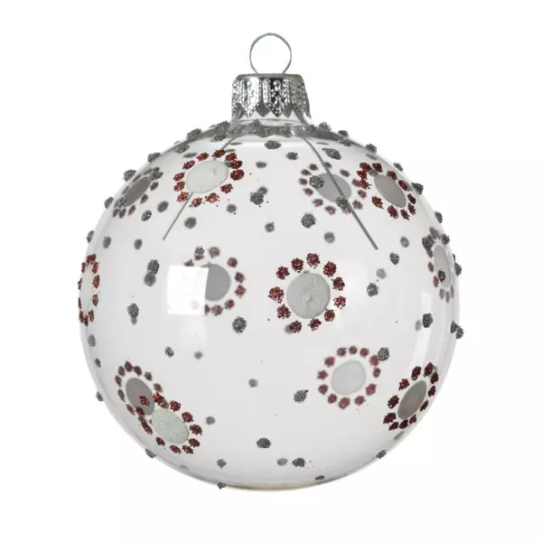 6er set Weihnachtskugeln aus Glas (D80 mm) Margarita Transparent 